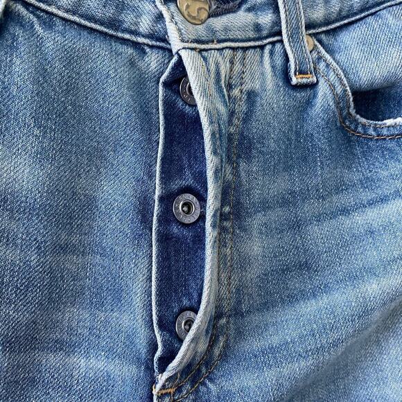 AG Alexxis Straight Jeans Size 28 Blue High Rise 10 Years Platform Blue Aged - Picture 10 of 15